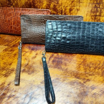 کیف چرم دسته چکی دور زیپ